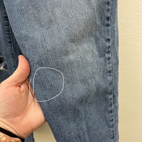 Lucky Brand Ankle High Rise Mom Drew Denim Distressed Blue Jeans Womens 10/30 - Picture 3 of 10